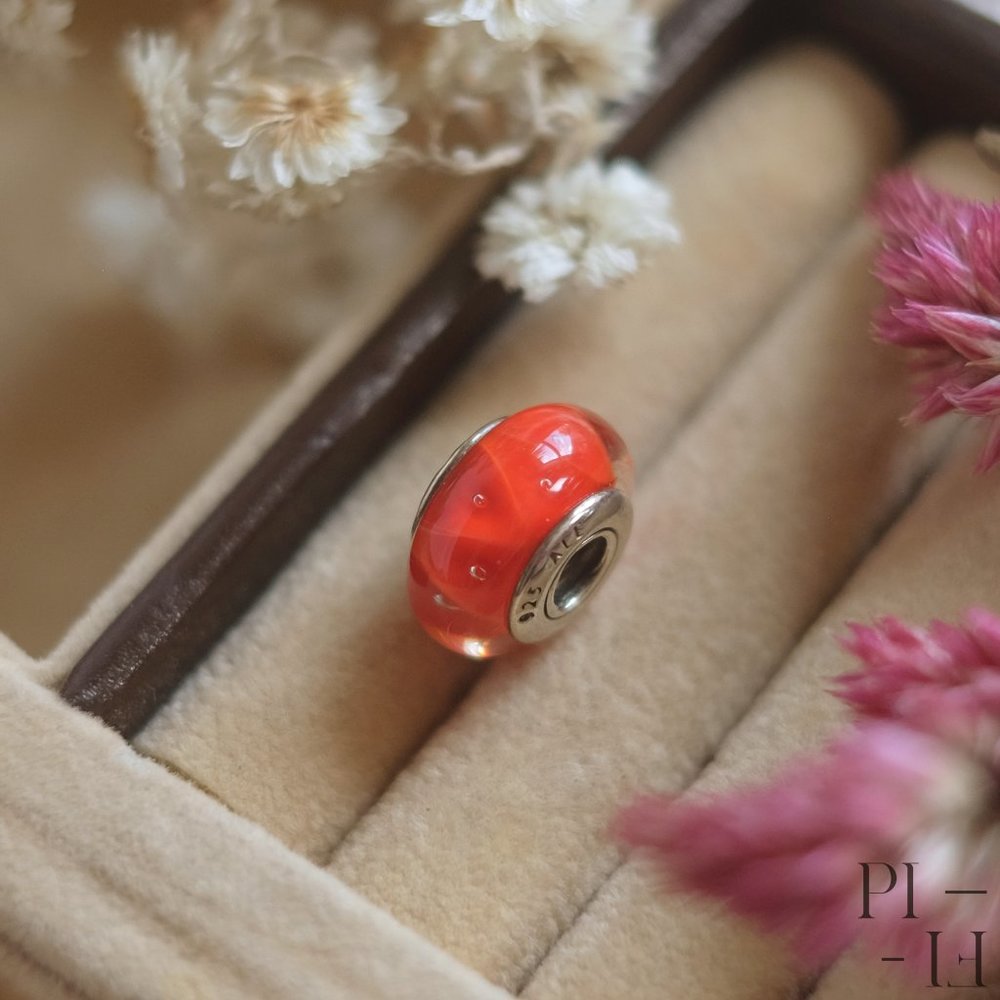 Authentic Pandora Red Murano Charms